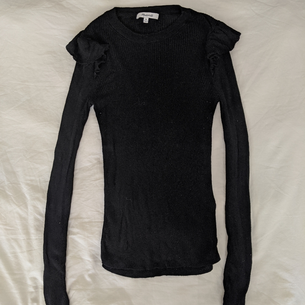 Madewell ribbed black top